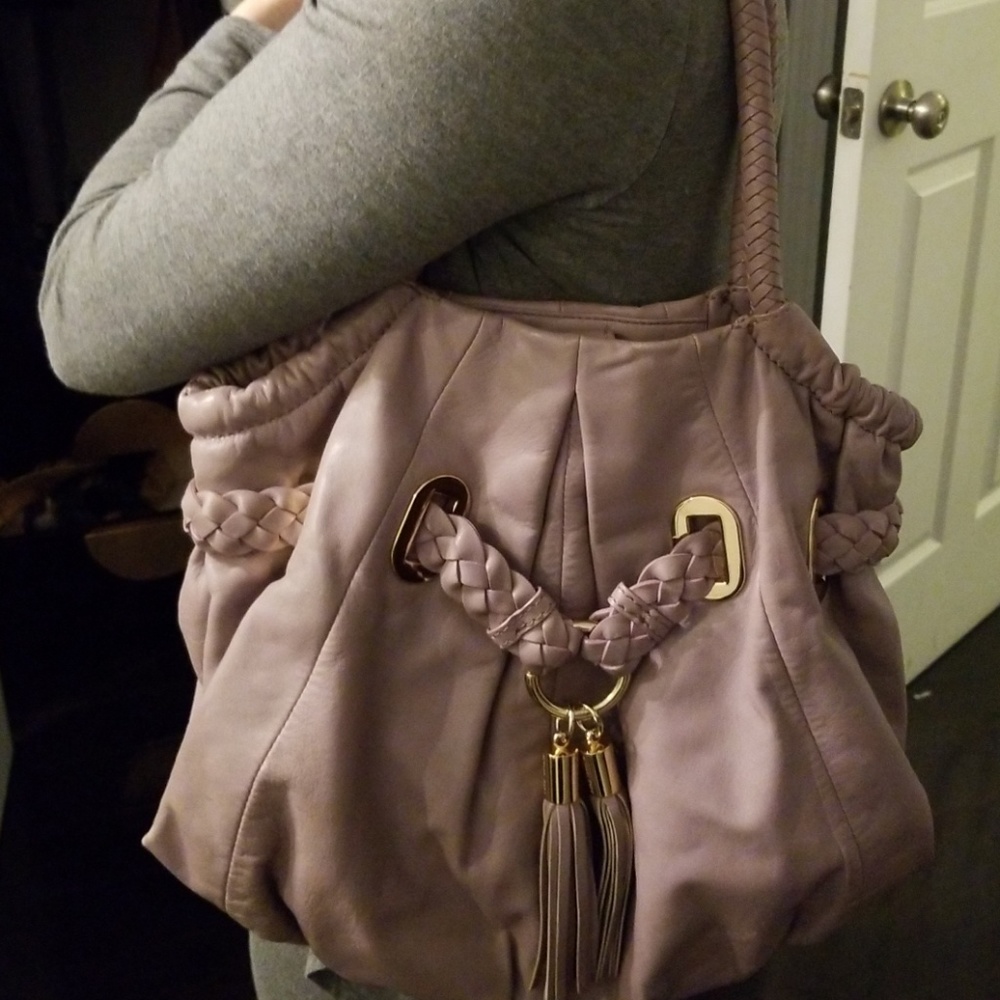Michael kors light purple leather bag